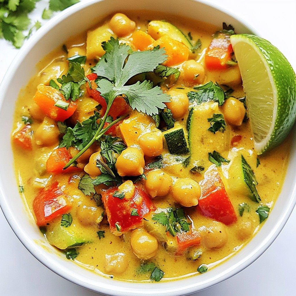 Crockpot Meal Prep Coconut Curry Chickpea Stew Recipe