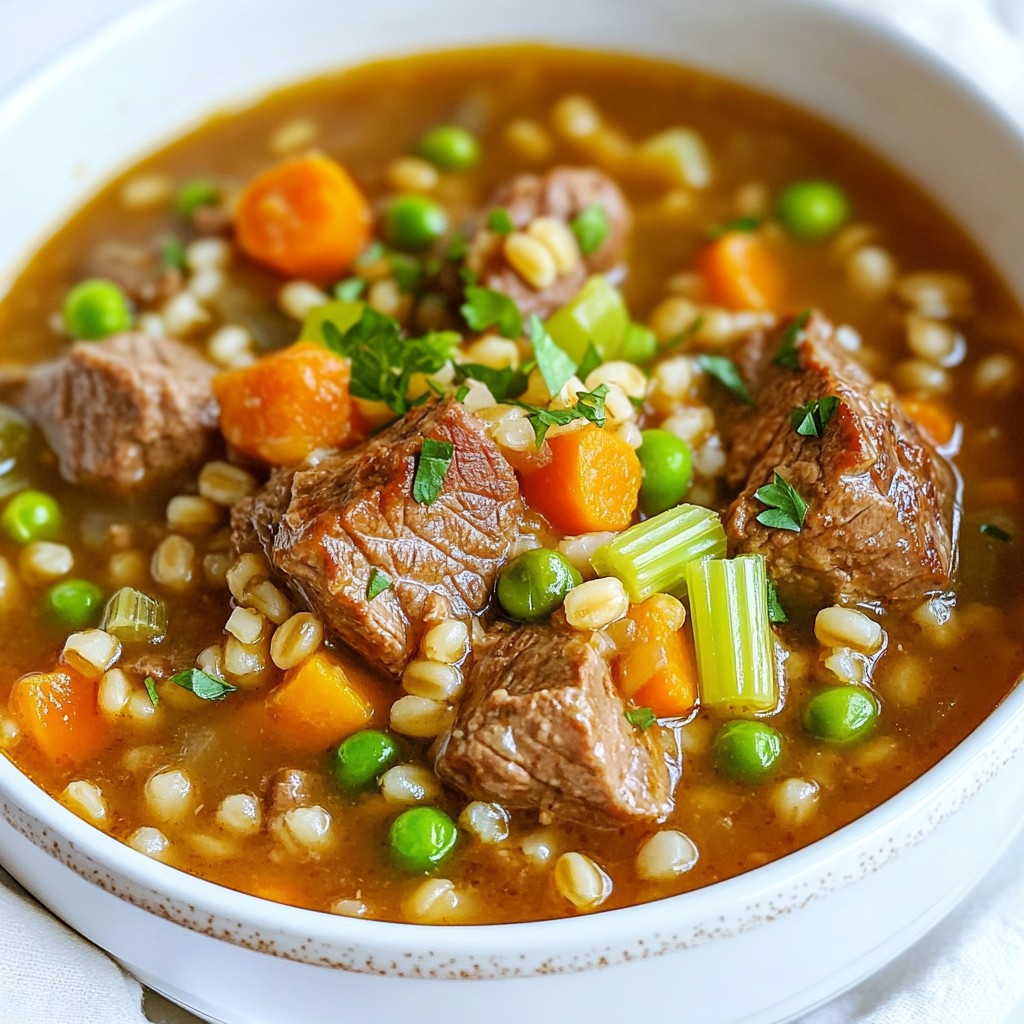 Hearty Slow Cooker Beef and Barley Stew Recipe