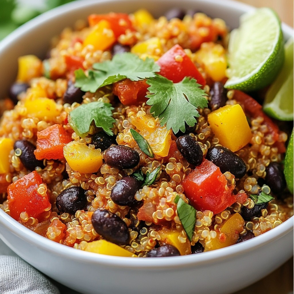 Crockpot Meal Prep Quinoa and Black Bean Stew Recipe