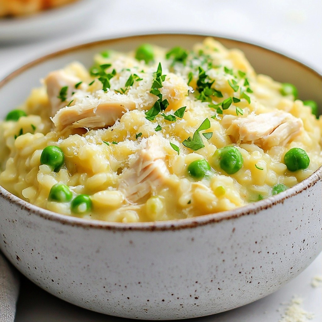 Creamy Slow Cooker Chicken Parmesan Risotto Delight