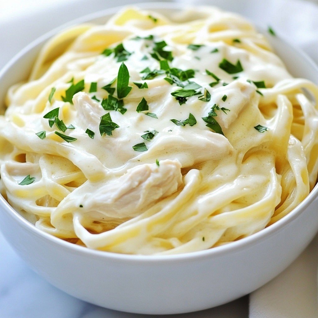 Easy Slow Cooker Creamy Chicken Alfredo Recipe