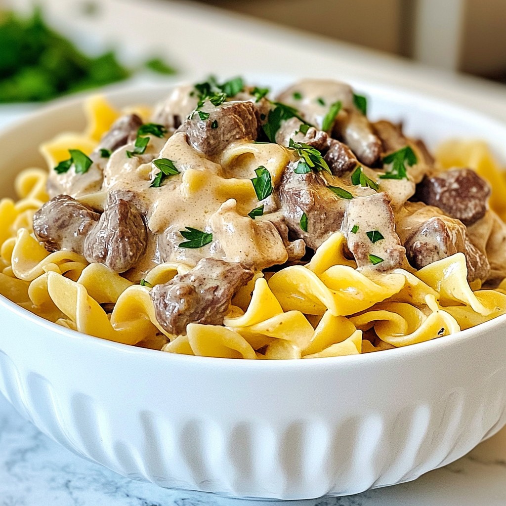Rich Slow Cooker Beef Stroganoff Delightful Meal
