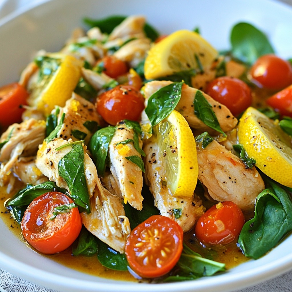 Easy Slow Cooker Lemon Basil Chicken Skillet Recipe