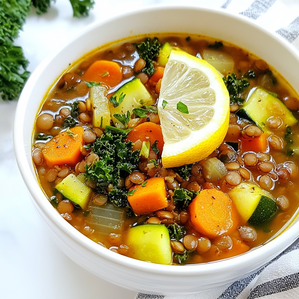Healthy Crockpot Lentil and Vegetable Soup Recipe