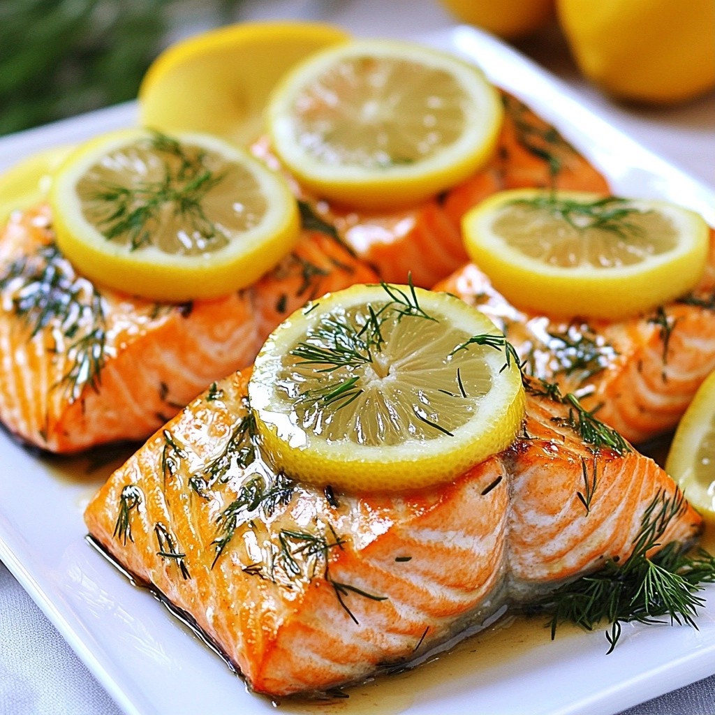 Tender Slow Cooker Lemon Dill Salmon Fillets Recipe