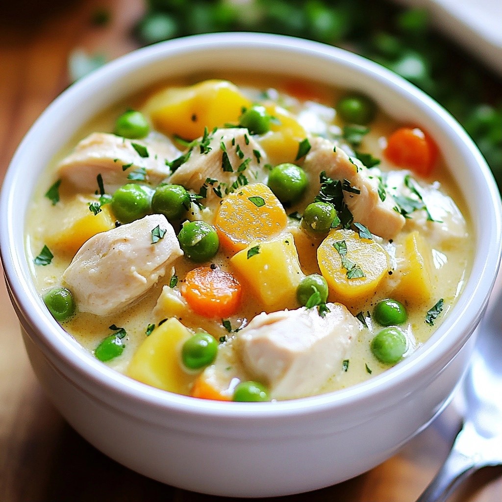 Creamy Slow Cooker Chicken Pot Pie Stew Delight