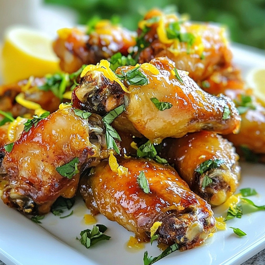 Zesty Slow Cooker Lemon Basil Chicken Wings Delight