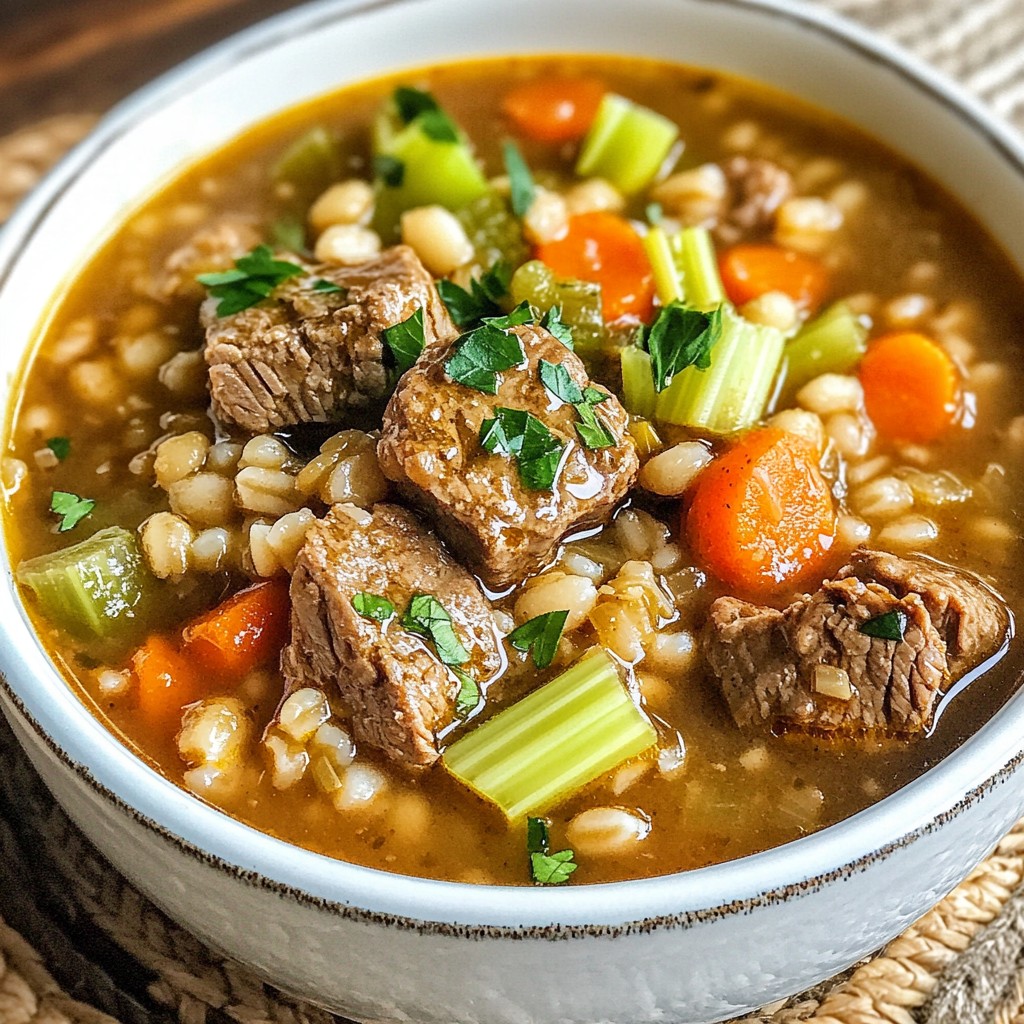 Hearty Slow Cooker Beef and Barley Stew Recipe