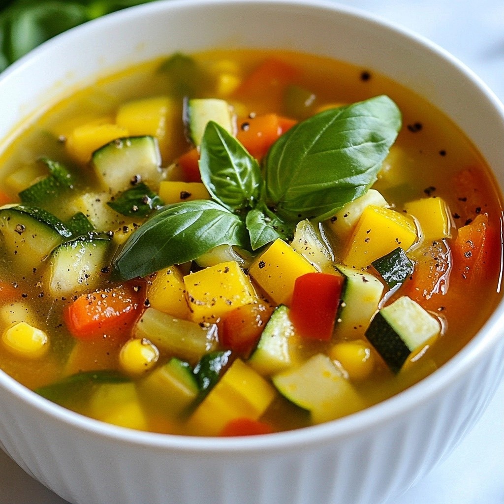 Refreshing Slow Cooker Summer Vegetable Soup Recipe