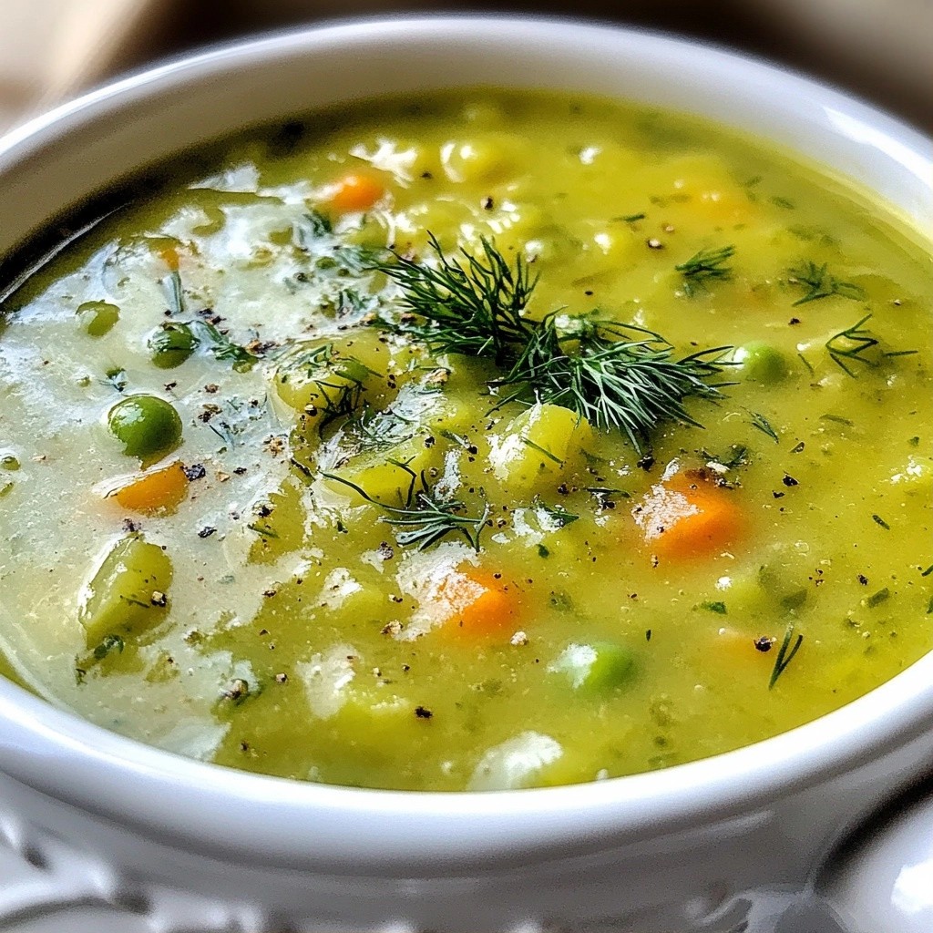 Hearty Crockpot Sweet Pea and Herb Soup Delight