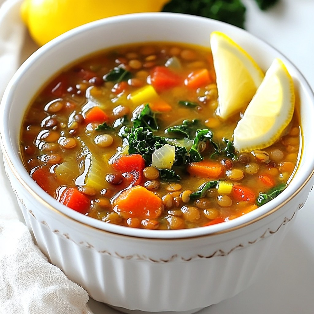 Healthy Crockpot Lentil and Vegetable Soup Delight