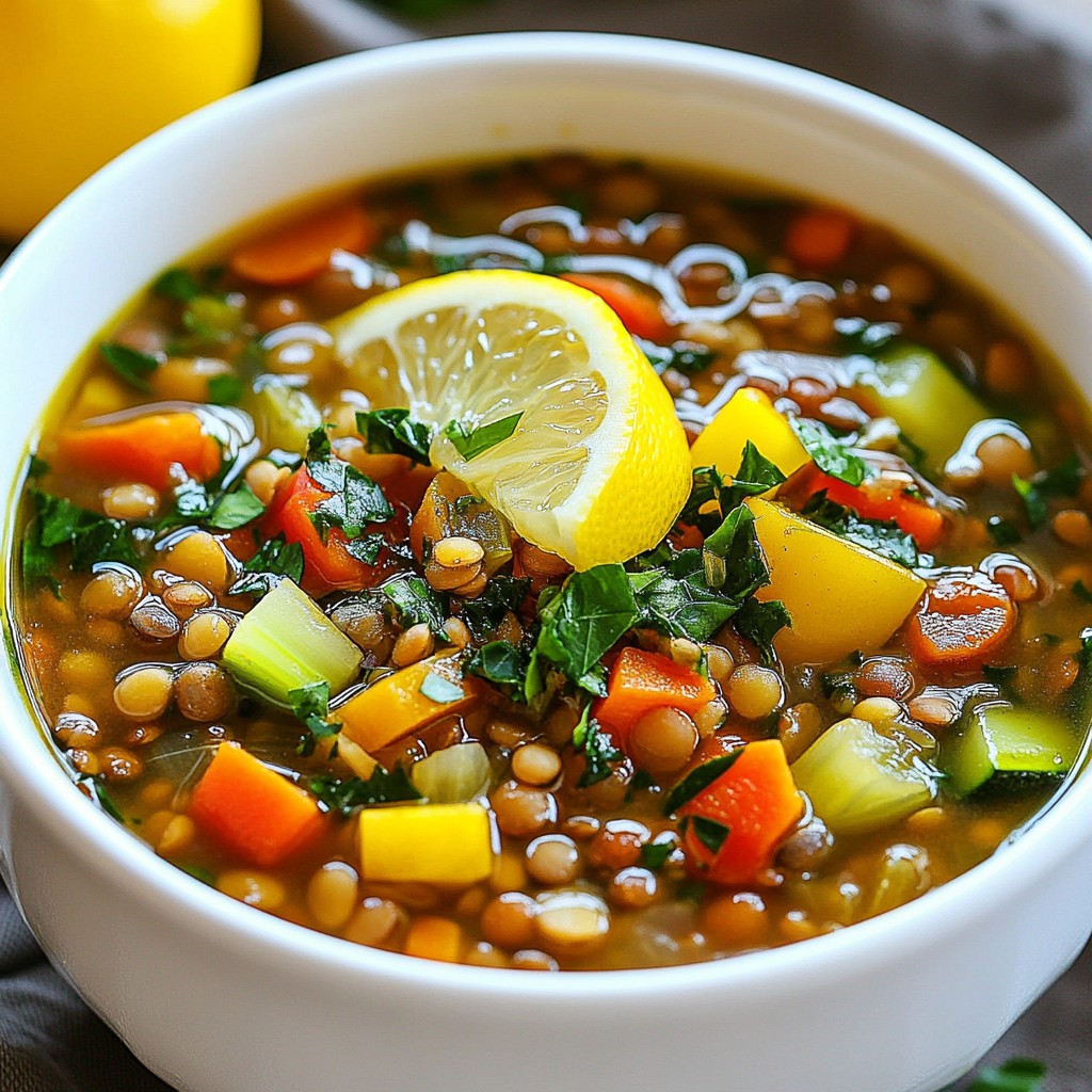 Healthy Crockpot Lentil and Vegetable Soup Recipe