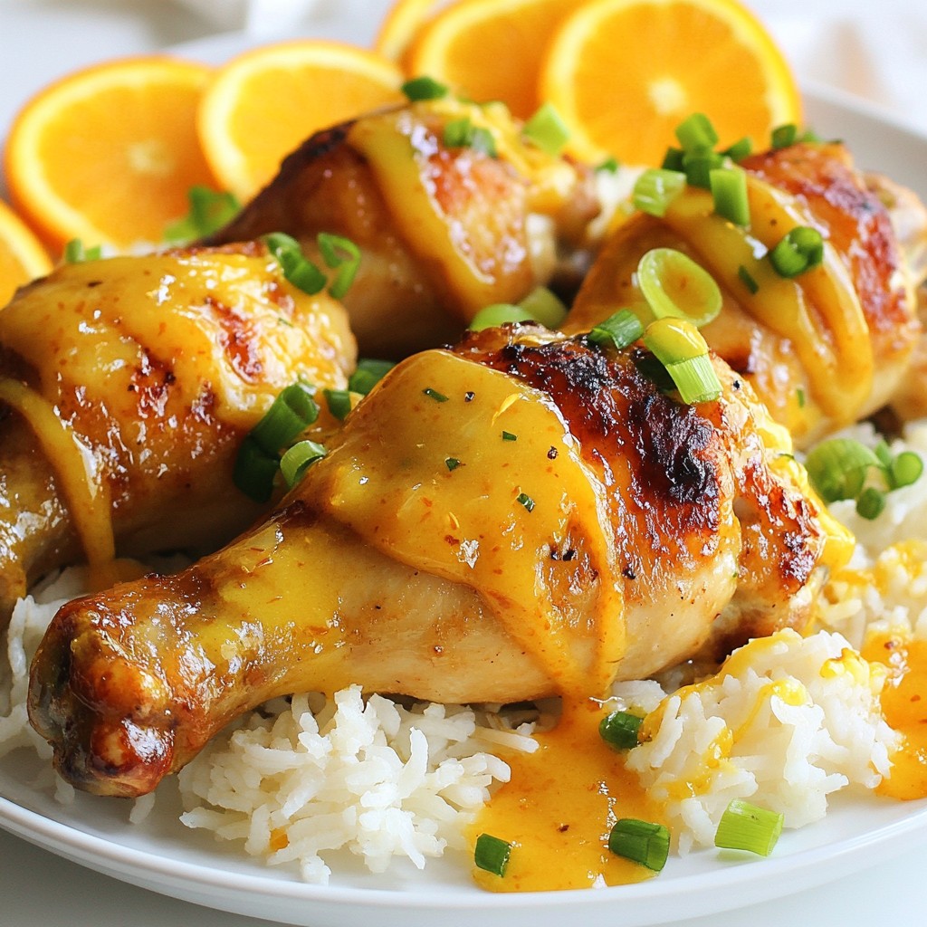 Juicy Slow Cooker Orange Ginger Chicken Drumsticks