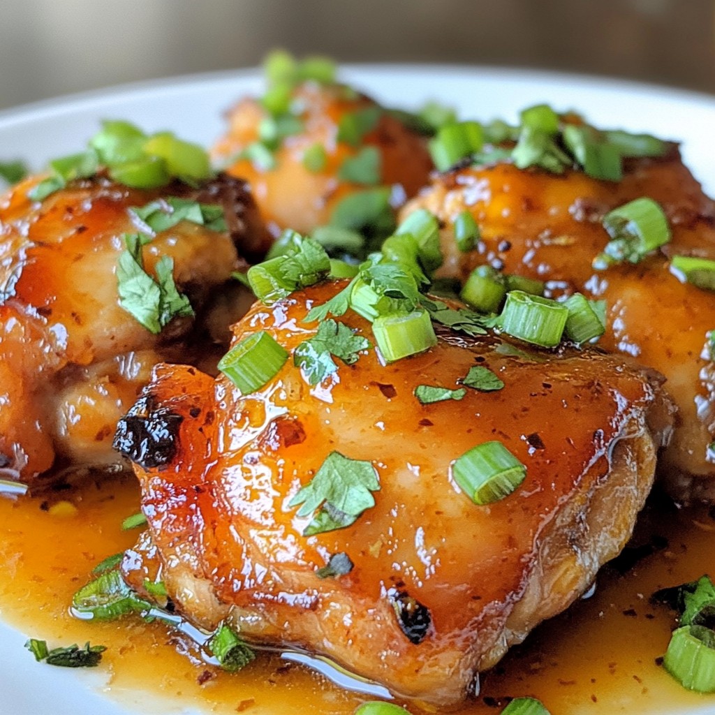 Quick slow cooker Apricot Glazed Chicken Thighs Delight