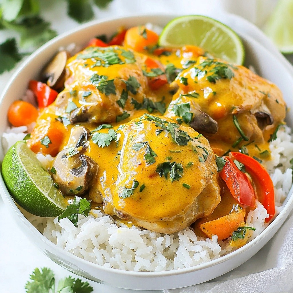 Fragrant Slow Cooker Coconut Curry Chicken Thighs Delight