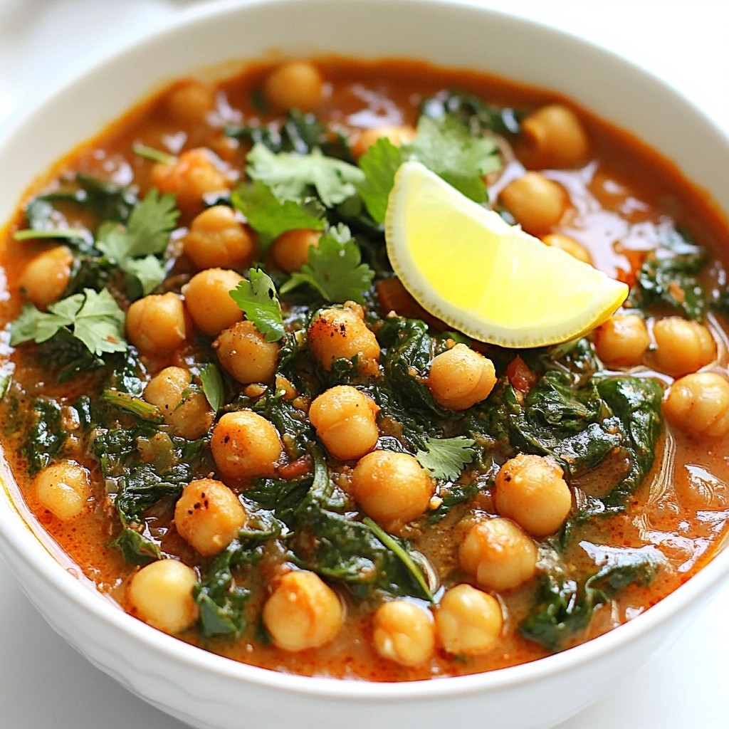 Healthy Crockpot Chickpea and Spinach Stew Recipe