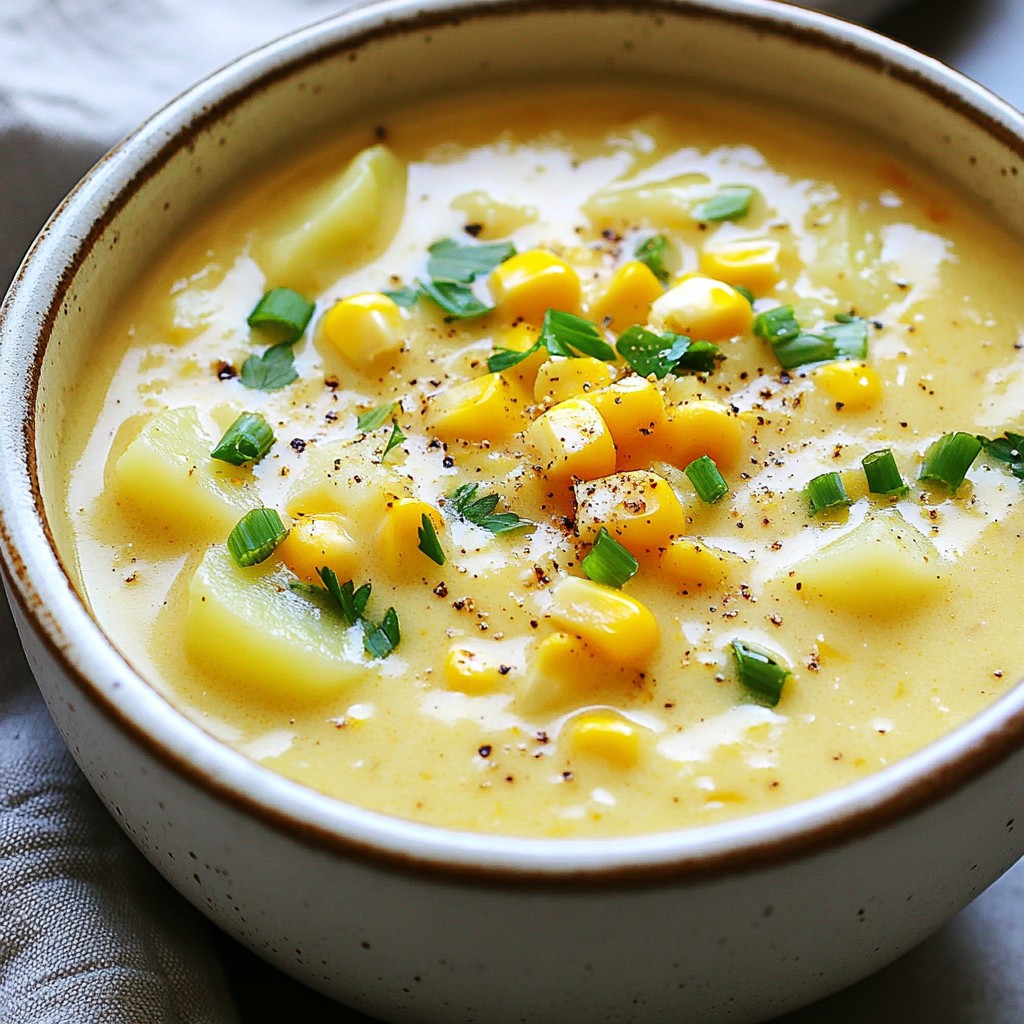 Comforting Slow Cooker Creamy Potato Corn Chowder