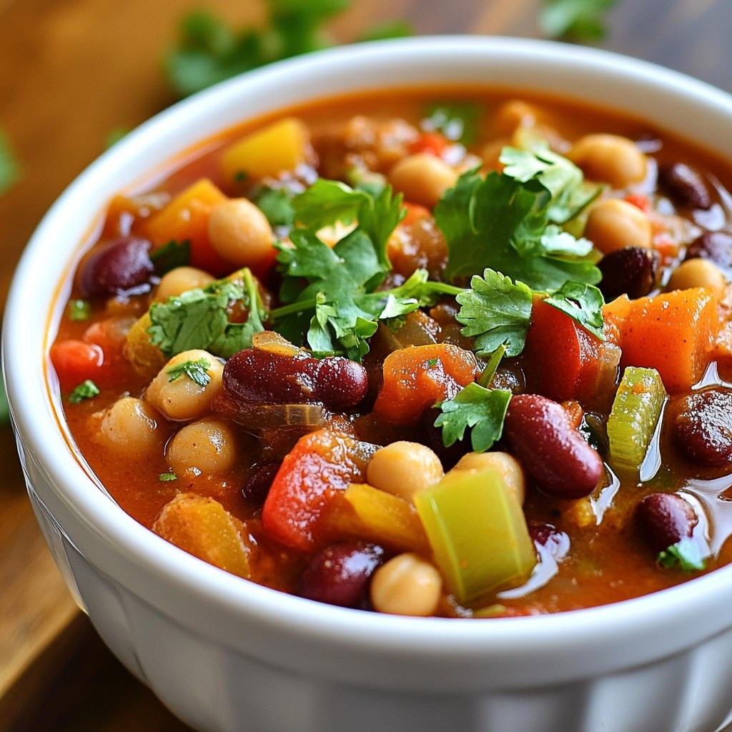 Hearty Slow Cooker Vegetable and Bean Chili Delight