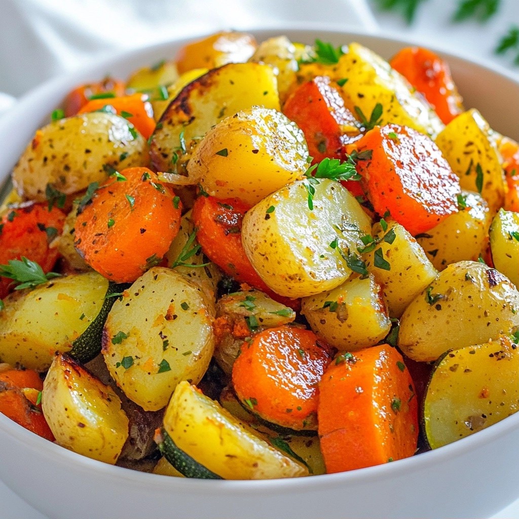Crockpot Meal Prep Herb Roasted Veggies Easy Recipe