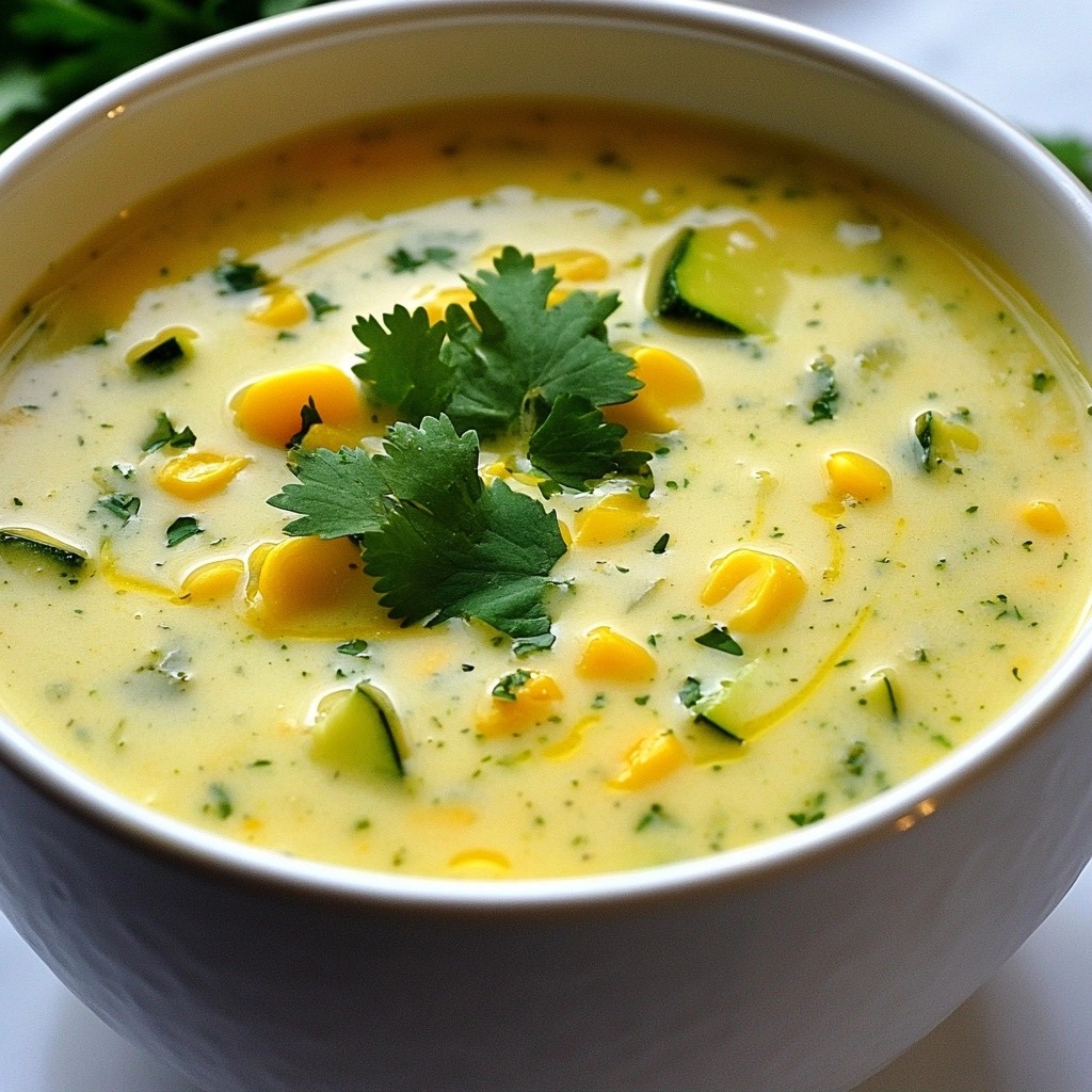 Healthy Crockpot Sweet Corn and Zucchini Soup Recipe