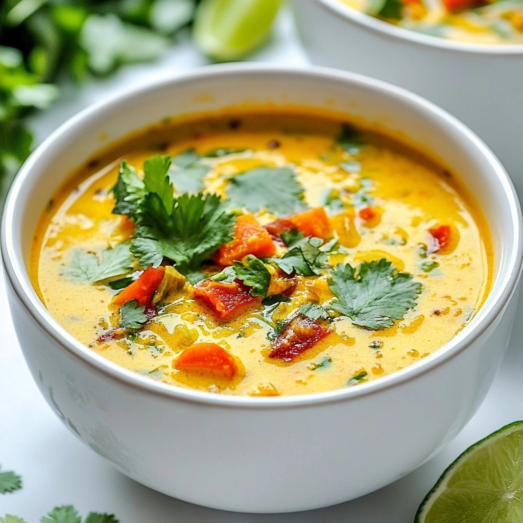 Healthy Crockpot Coconut Curry Lentil Soup Delight