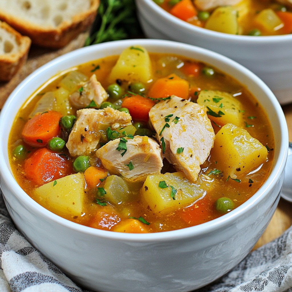 Savory slow cooker Turkey and Vegetable Stew Delight