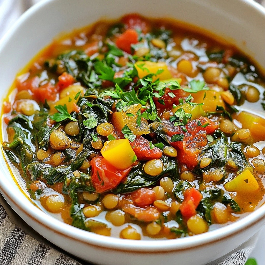 Nutritious Slow Cooker Lentil and Spinach Stew Recipe