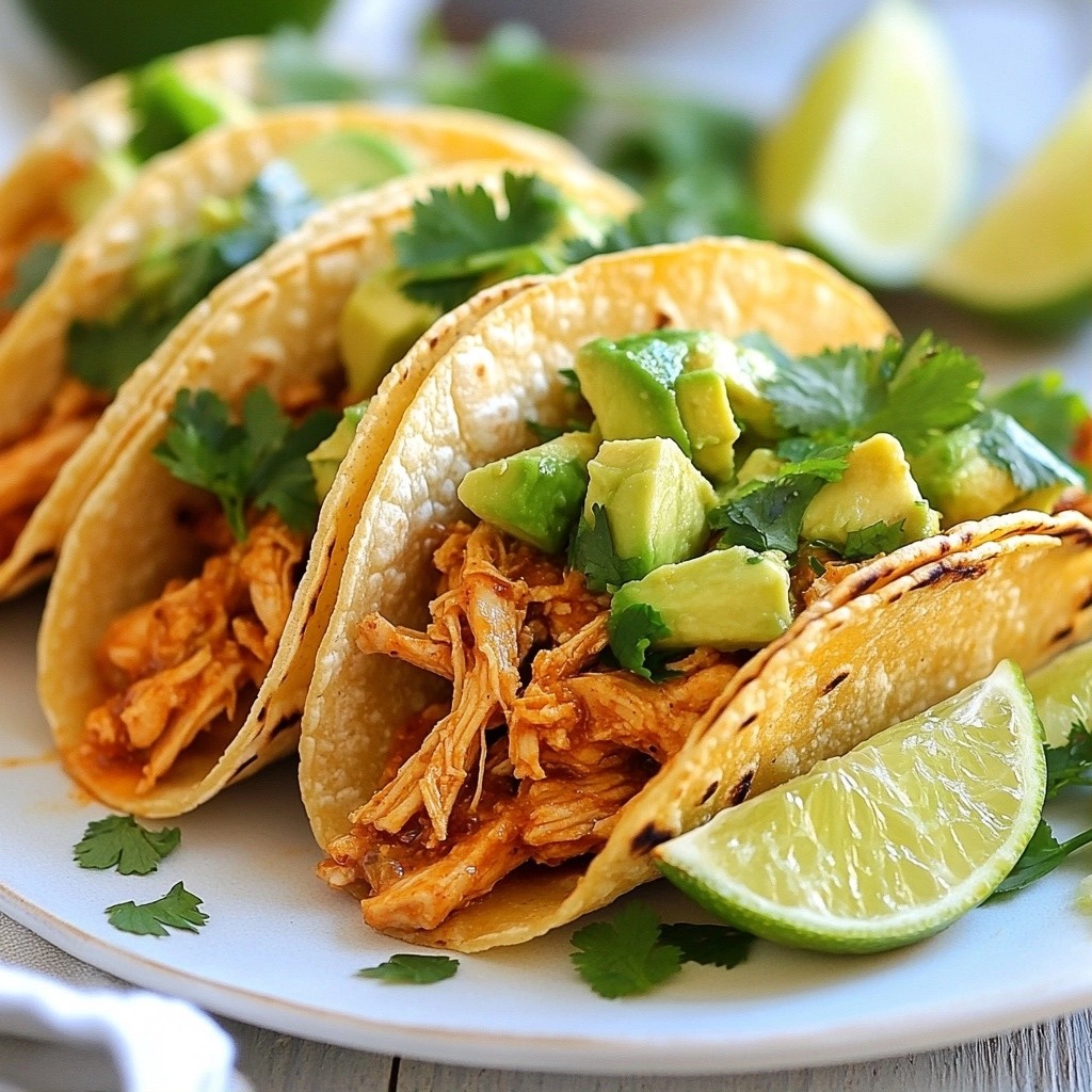 Crockpot Meal Prep Spicy Lime Chicken Tacos Recipe