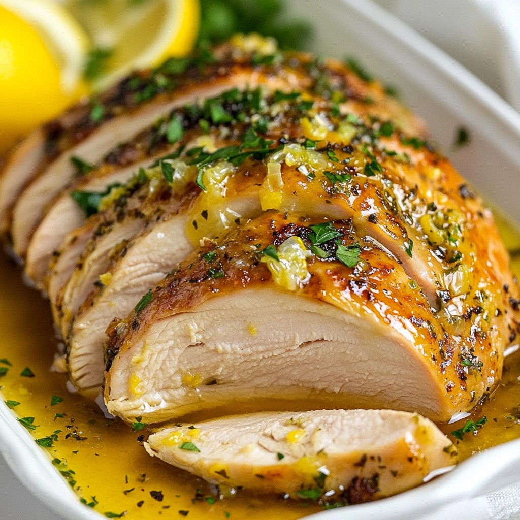 Savory Slow Cooker Lemon Herb Turkey Breast Recipe