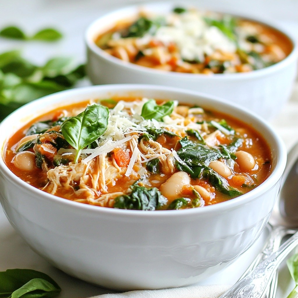 Easy Slow Cooker Tuscan White Bean Chicken Recipe