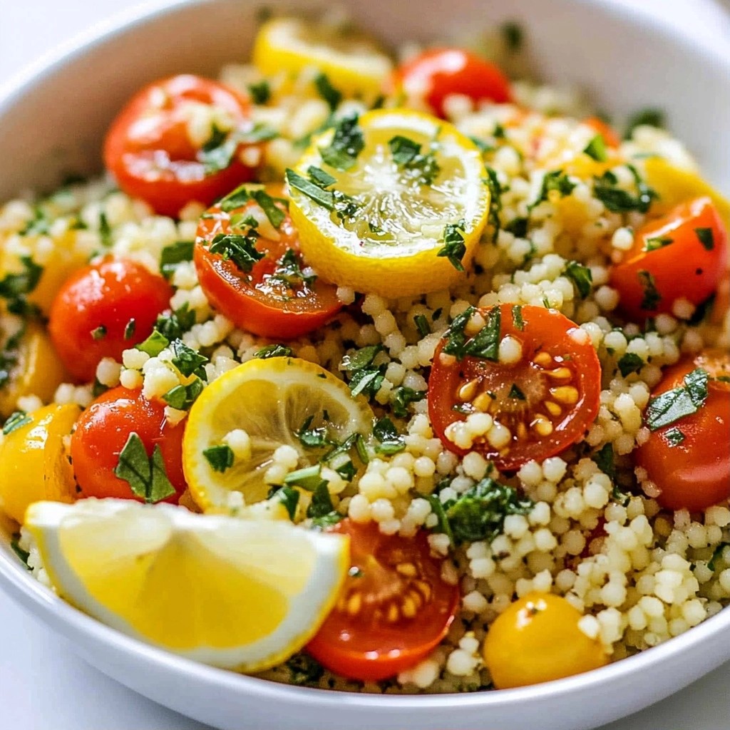 Savory Slow Cooker Lemon Herb Couscous Delight