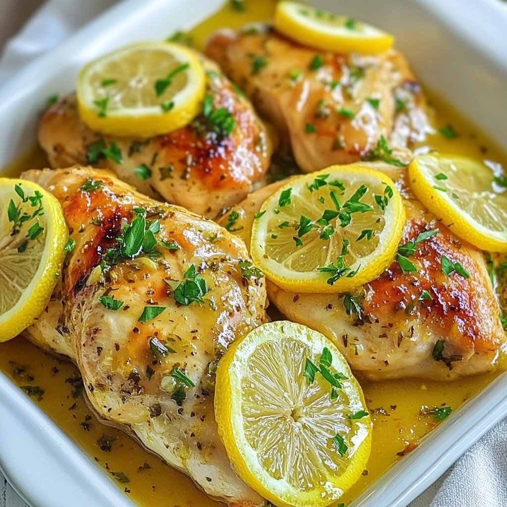 Tender Slow Cooker Lemon Herb Chicken Delight