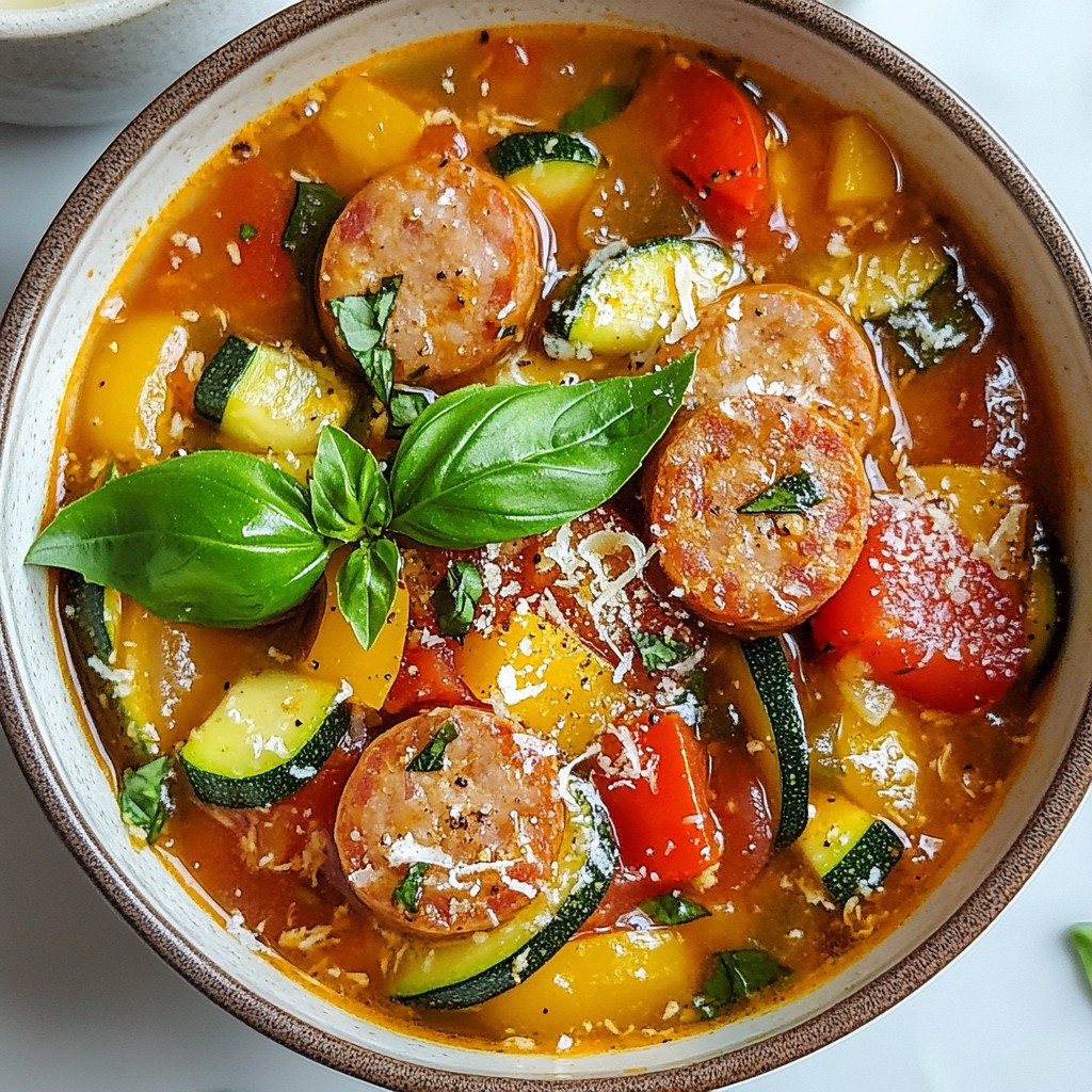 Crockpot Meal Prep Italian Chicken Sausage Stew Recipe