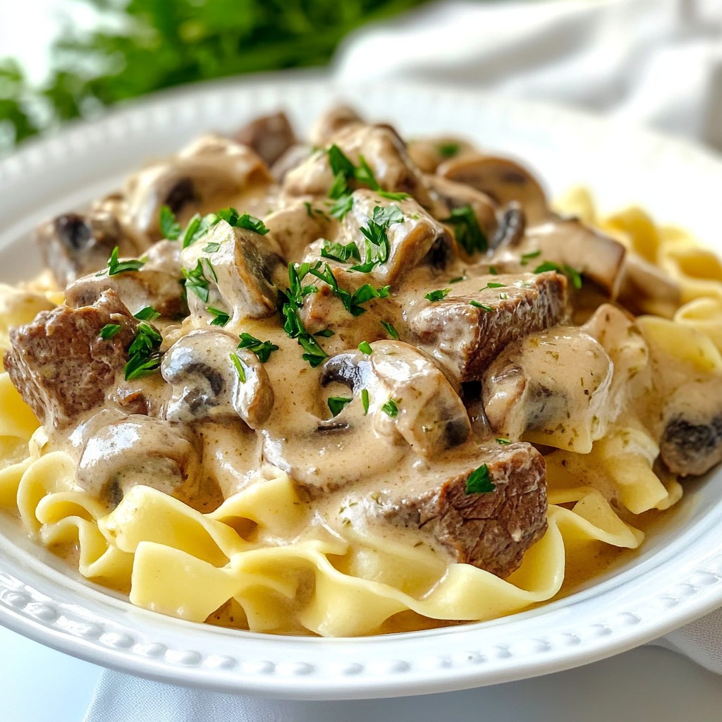 Rich Slow Cooker Beef Stroganoff Simple and Tasty Meal