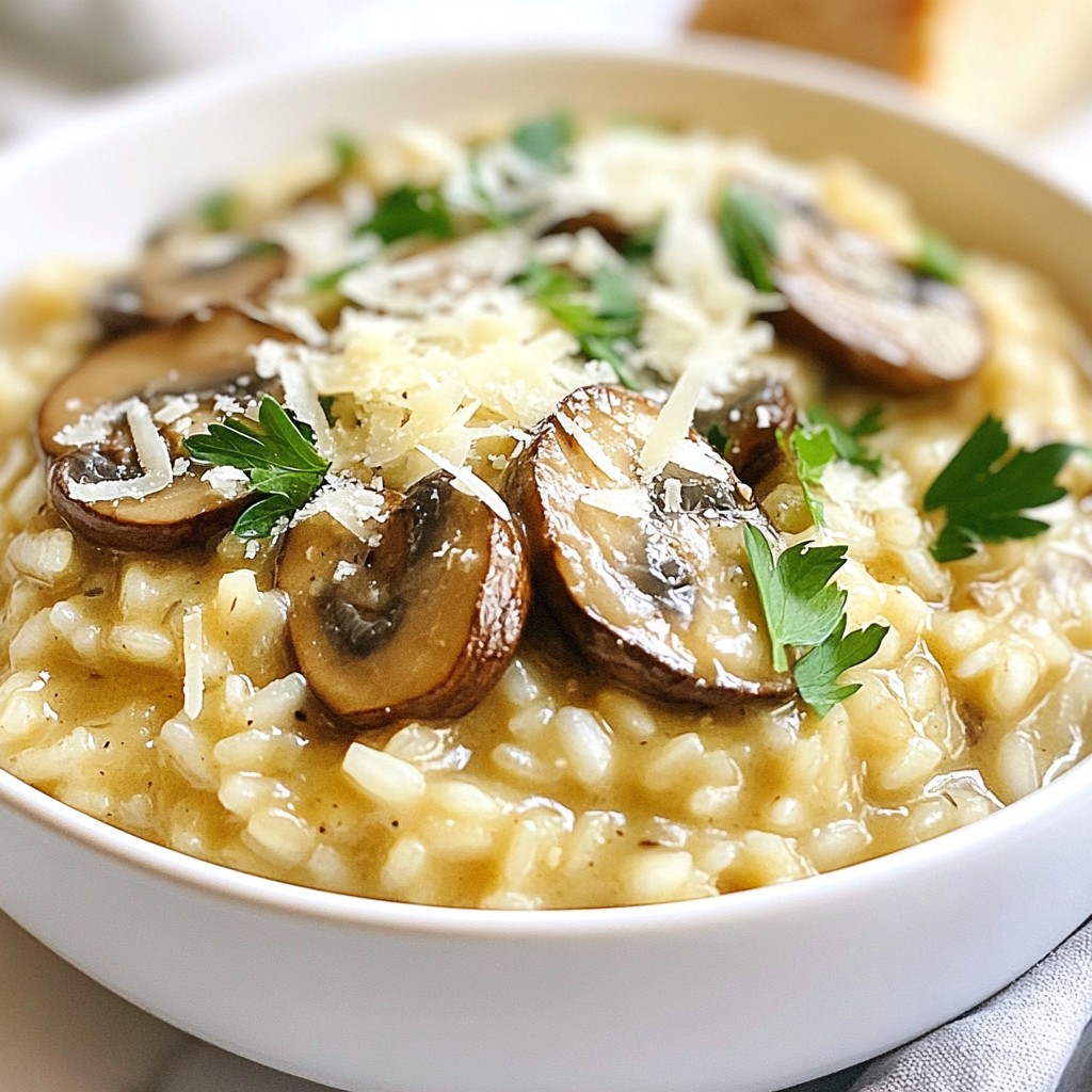 Creamy Slow Cooker Mushroom Risotto Delight Recipe