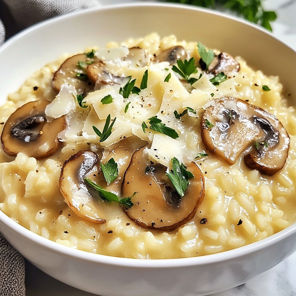 Creamy Slow Cooker Mushroom Risotto Simple Recipe