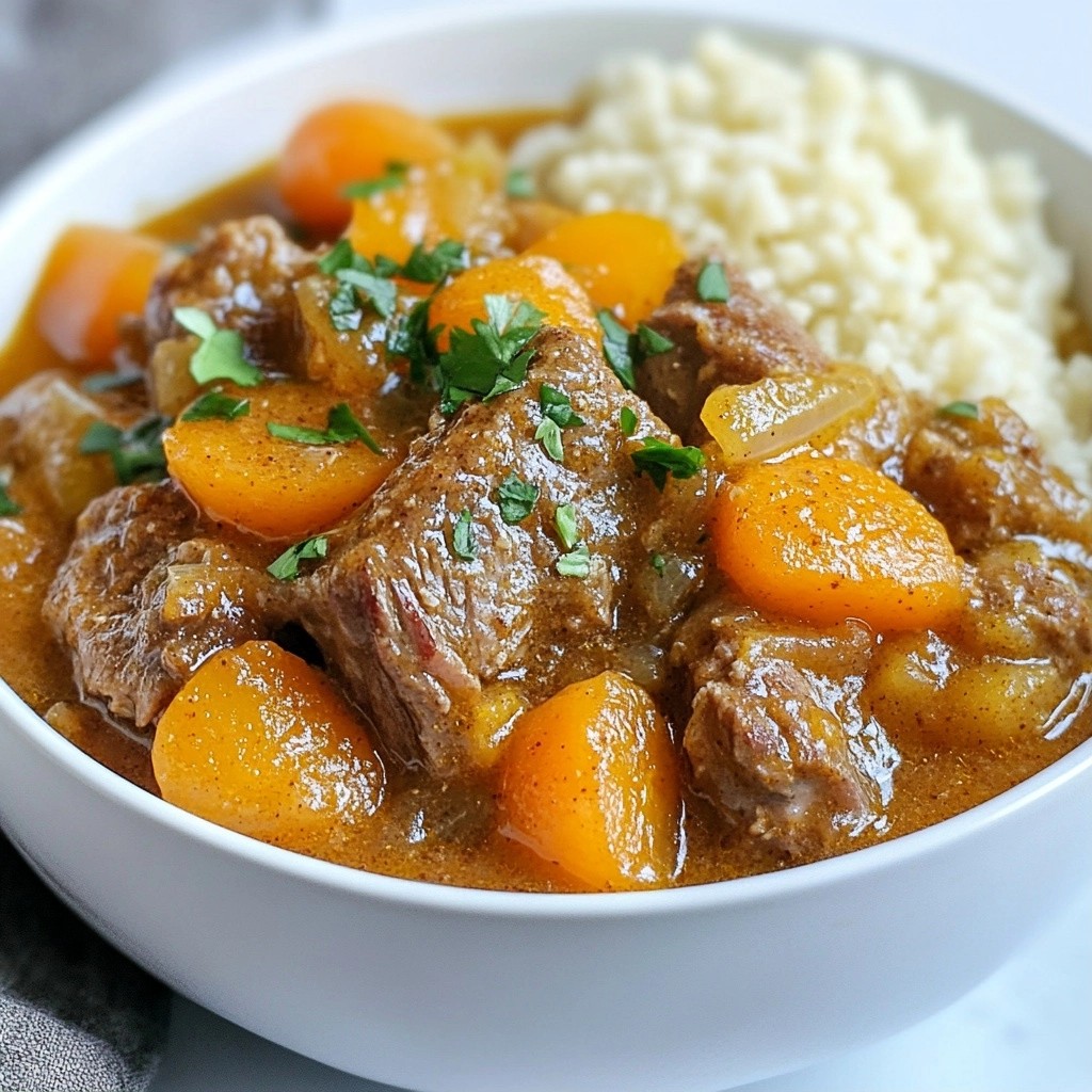 Warm Slow Cooker Moroccan Spiced Lamb Stew Recipe
