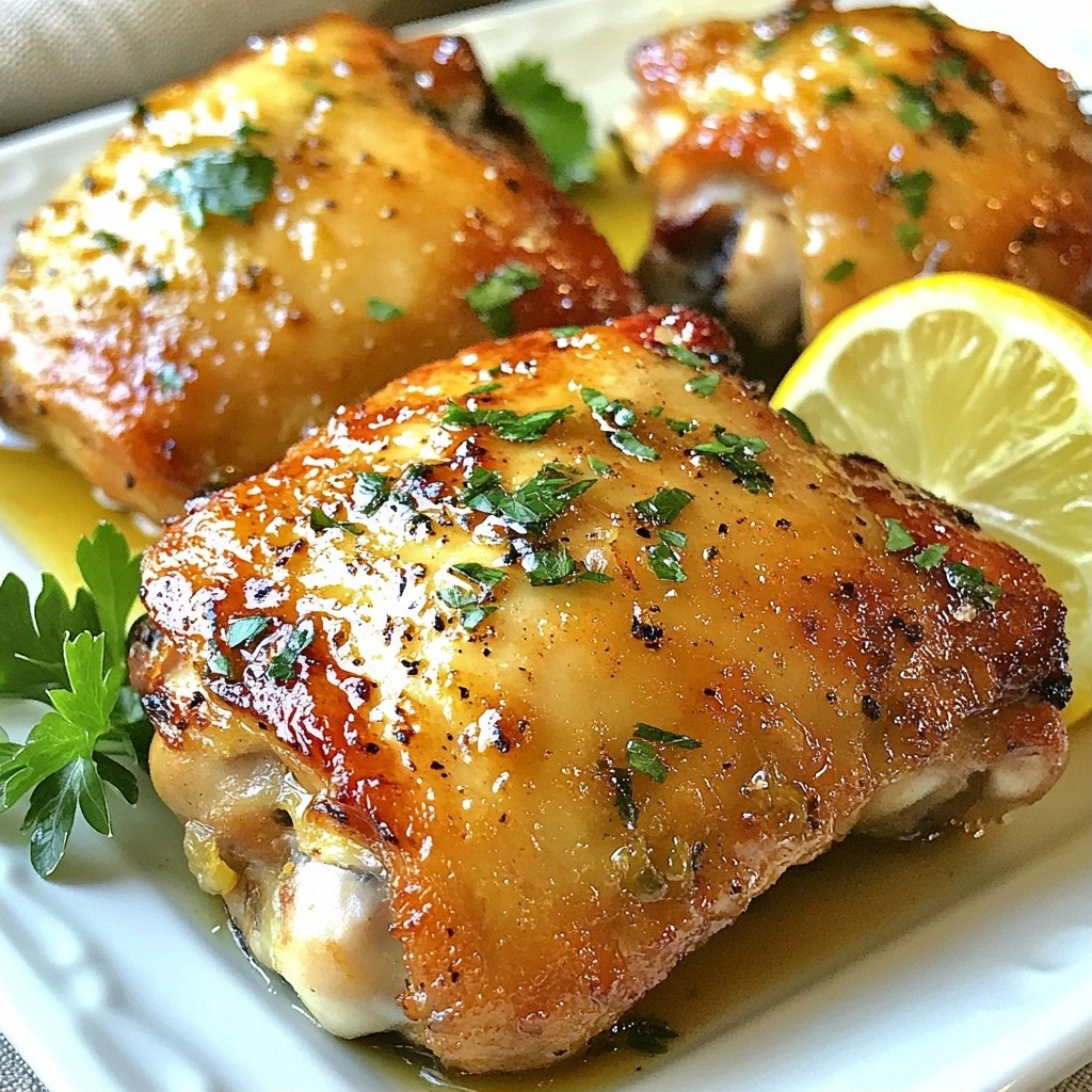 Citrusy Slow Cooker Lemon Chicken Thighs Recipe