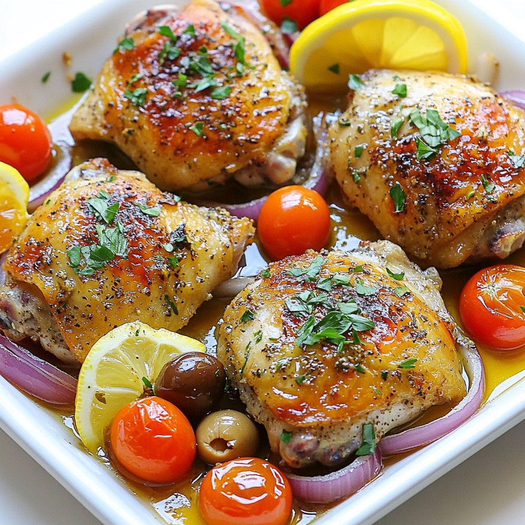 Juicy Slow Cooker Mediterranean Chicken Thighs Recipe