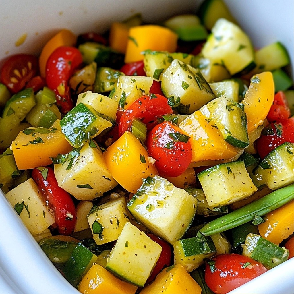Crockpot Meal Prep Lemon Herb Vegetable Mix Delight