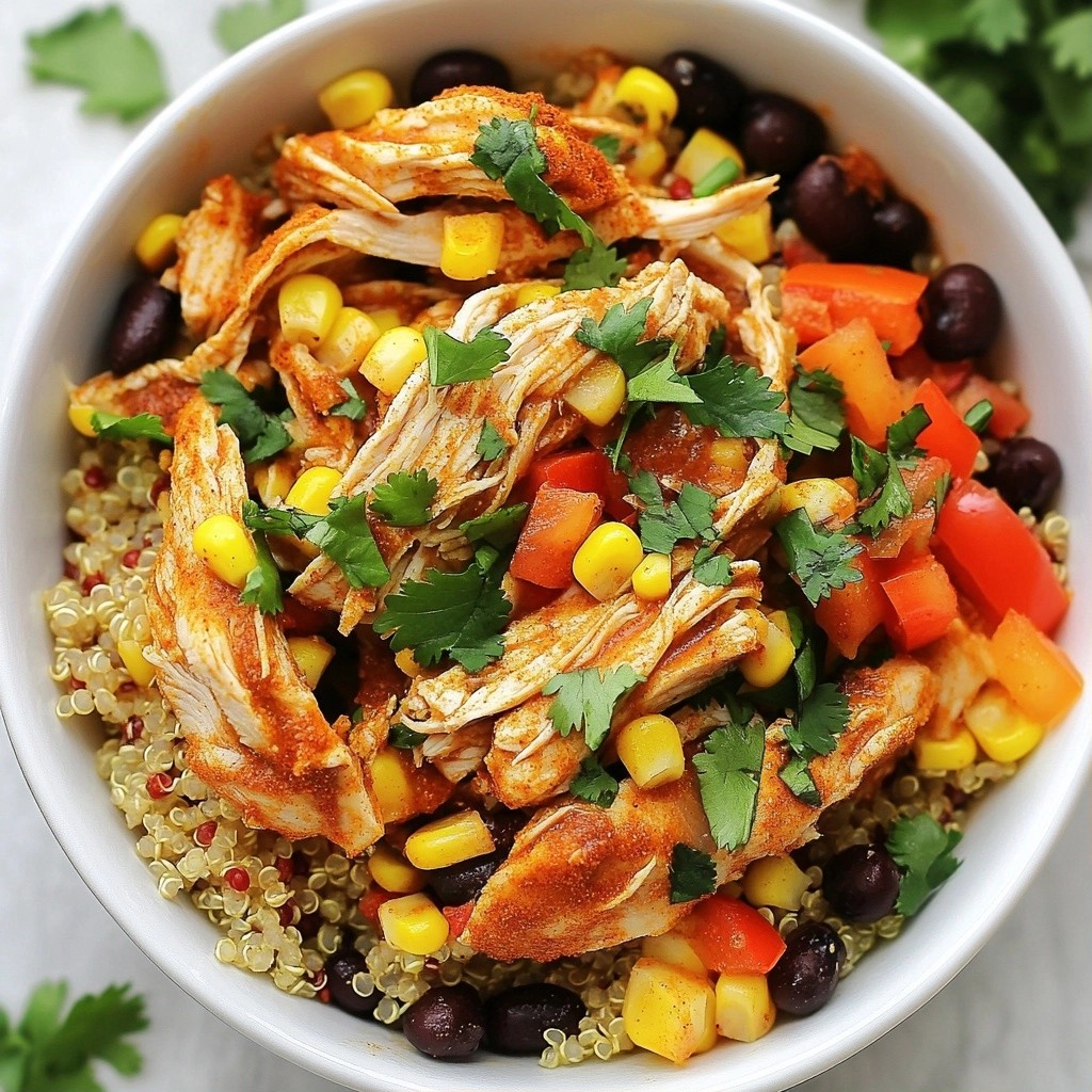 Crockpot Meal Prep Spiced Chicken and Quinoa Delight