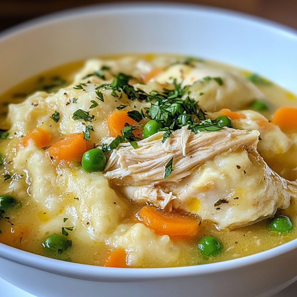 Hearty Slow Cooker Chicken and Dumplings Delight