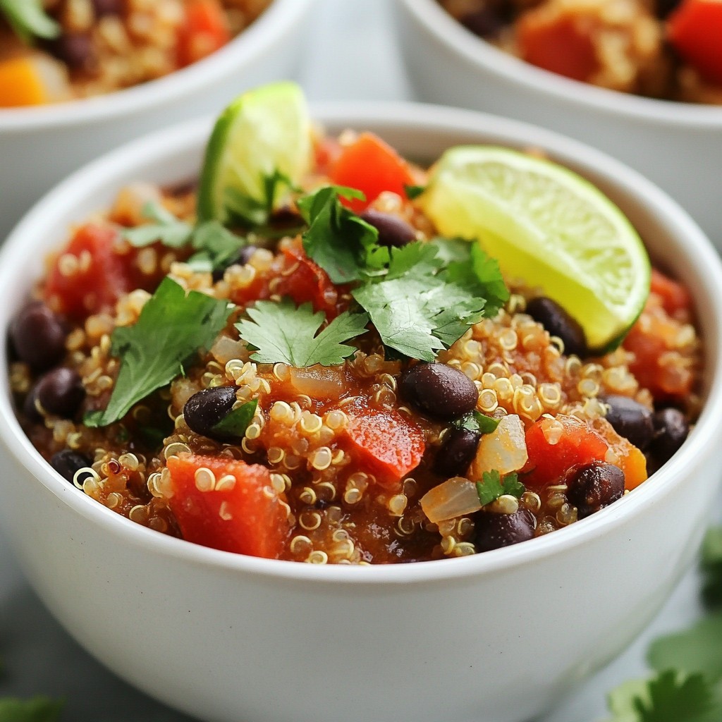 Crockpot Meal Prep Quinoa and Black Bean Stew Easy