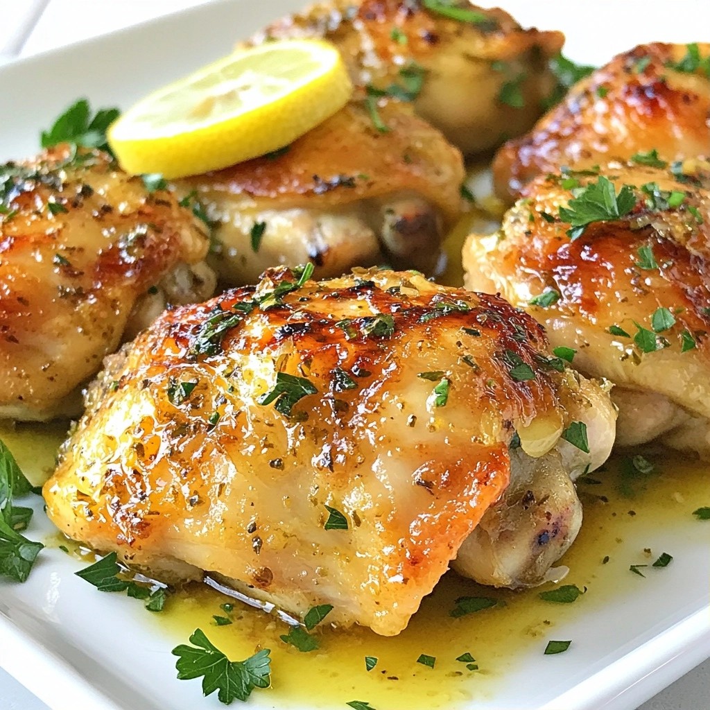 Zesty Slow Cooker Lemon Garlic Chicken Thighs Recipe