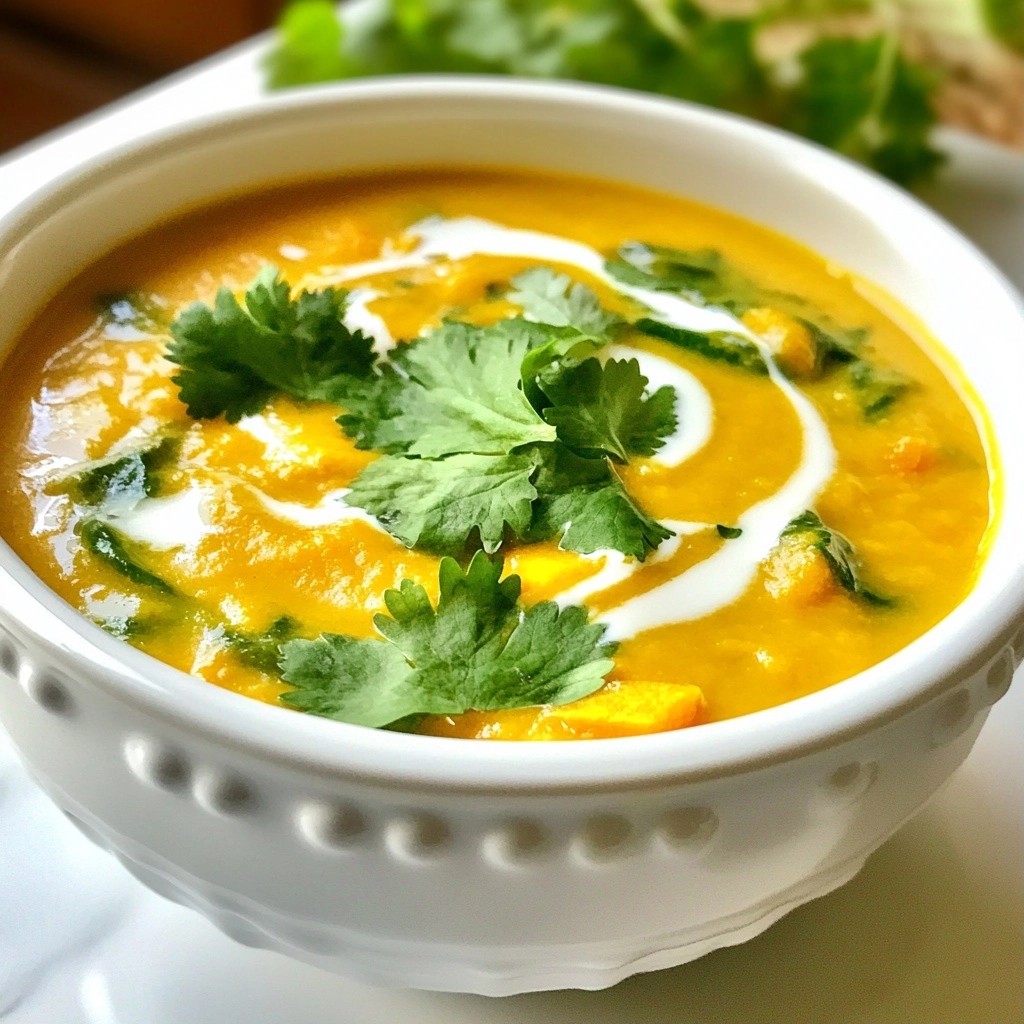 Healthy Crockpot Sweet Potato Spinach Soup Recipe