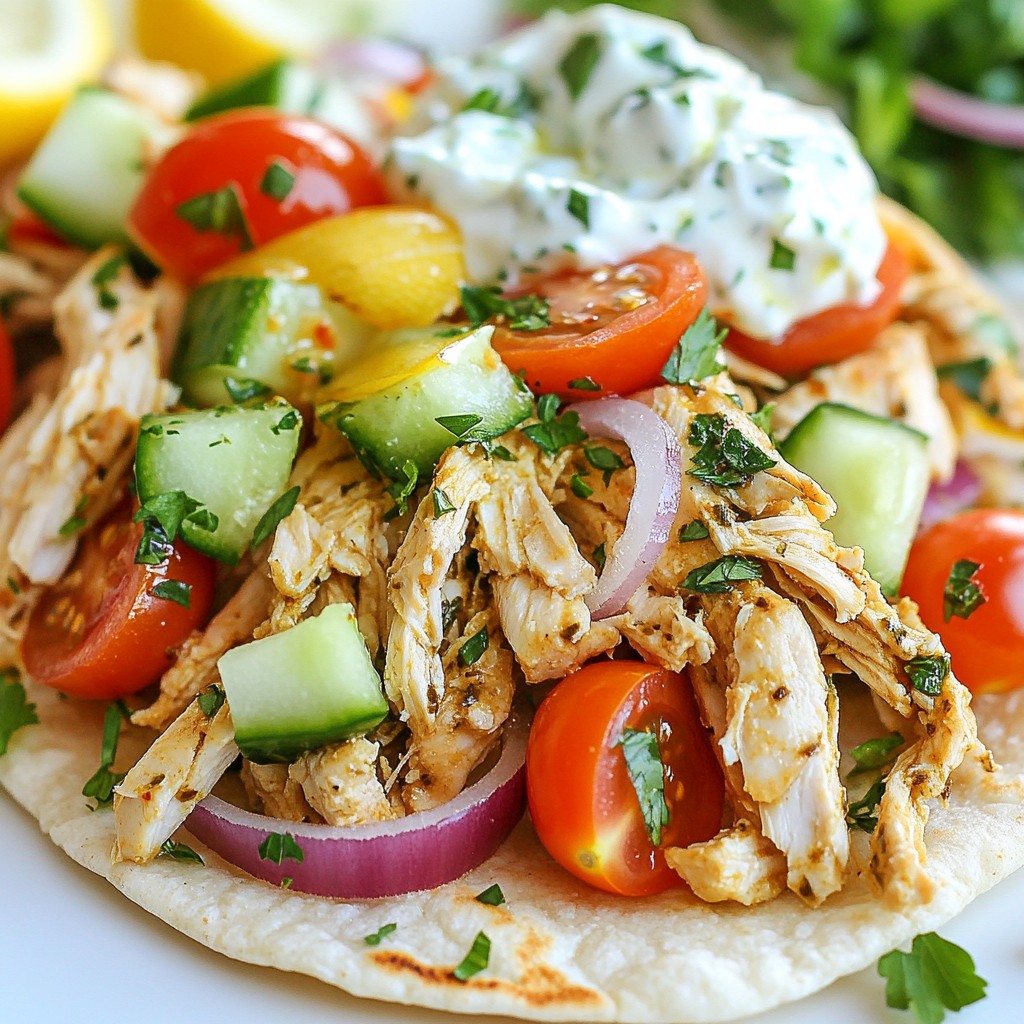 Crockpot Meal Prep Greek Chicken Gyros Made Easy