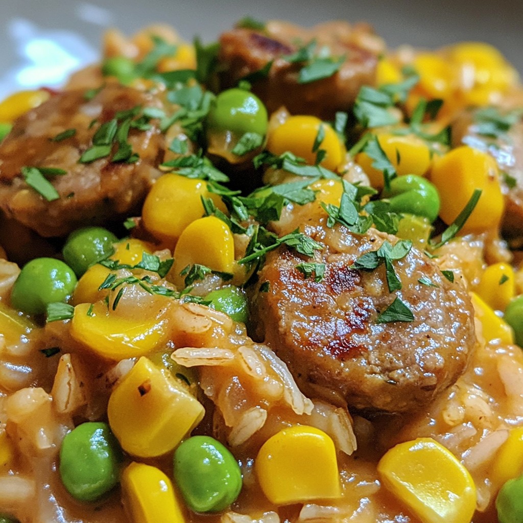 Crockpot Meal Prep Veggie Sausage Jambalaya Delight