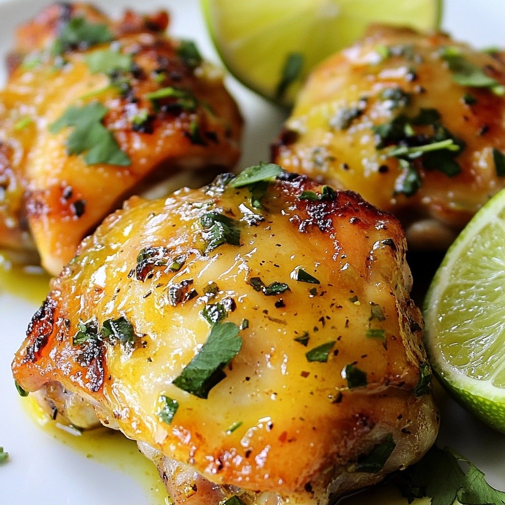 Quick Crockpot Garlic Lime Chicken Thighs Flavorful Meal