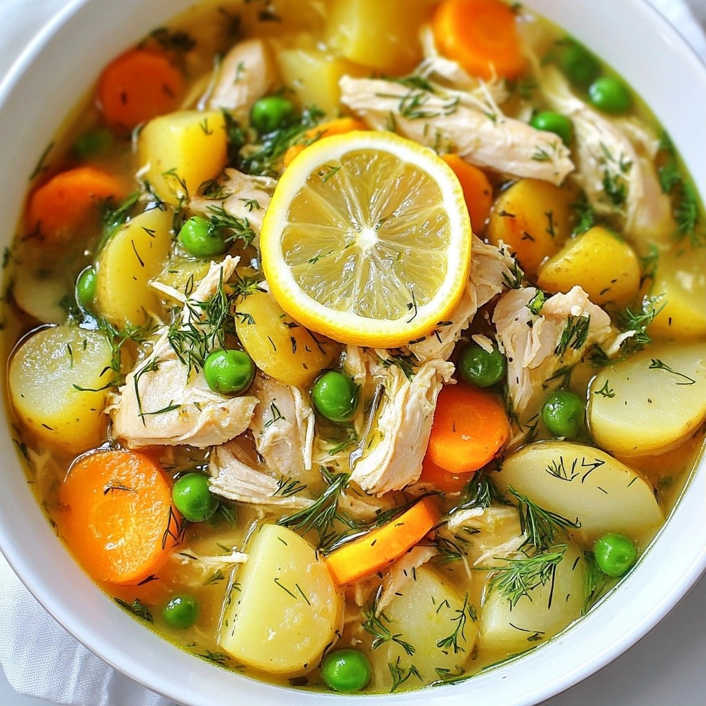 Zesty Slow Cooker Lemon Dill Chicken Stew Recipe